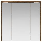 vidaXL Armoire Miroir de Salle de Bain Chêne fumé 63 5 x 16 x 62 5 cm