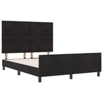 vidaXL Cadre de Lit Noir 140x190 cm Velours