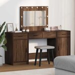 vidaXL Table de Toilette avec tiroir 3 Pièces Marron 40 x 41 x 75 cm