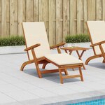 vidaXL Chaise longue inclinable et pliable 55 x 146 x 91 cm