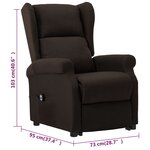 vidaXL Fauteuil Marron foncé Tissu