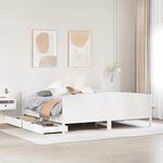 vidaXL Cadre de lit sans matelas blanc 160x200 cm bois de pin massif