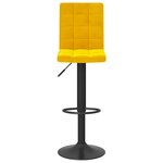 vidaXL Tabouret de bar Jaune moutarde Velours