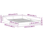 vidaXL Cadre de lit Brun cire 120 x 200 cm Pin massif