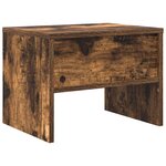 vidaXL Table de chevet Chêne fumé 40x30x30 cm Bois d'ingénierie