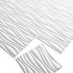 WallArt Panneaux muraux 3D 24 Pièces GA-WA04 Waves