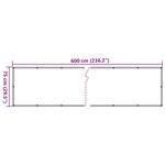 vidaXL Écran d'intimité de balcon anthracite 600x75 cm PVC