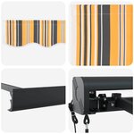 vidaXL Auvent Rétractable Multicolore 400 × 300 cm Tissu  Métal