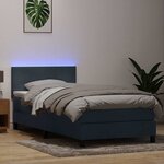 vidaXL Sommier à lattes de lit et matelas et LED gris foncé 80x210 cm velours