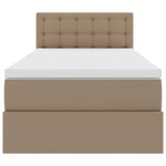 vidaXL Lit avec rangement et matelas Cappuccino 100 x 200 cm
