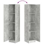 vidaXL Buffet Gris béton MDF finition effet béton Standard Portes