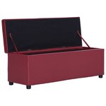 Banc banquette avec compartiment de rangement 116 cm bordeaux similicuir 02_0010978
