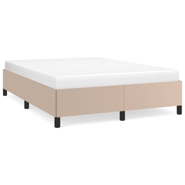 vidaXL Cadre de lit sans matelas cappuccino 140x190 cm similicuir