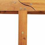 vidaXL Transat avec coussin Beige Bois d'Acacia Massif