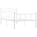 vidaXL Cadre de lit Blanc Métal 90 x 200 cm