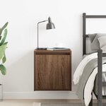 vidaXL Table de chevet murale chêne marron 38x34x40 cm
