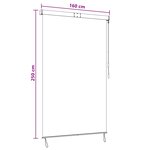 vidaXL Store enrouleur Noir 160 x 250 cm Tissu et Aluminium