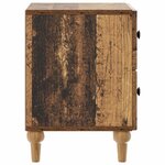 vidaXL Cabinet de chevet avec tiroir Bois ancien 43 x 34 5 x 48 cm