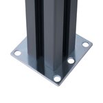 vidaXL Poteaux de clôture 3 Pièces Gris foncé 185 cm Aluminium