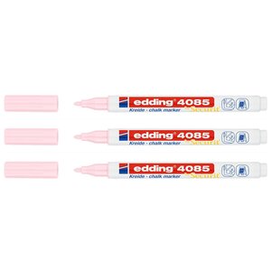 Marqueur Craie Liquide 4085 Rose Pastel Pointe Ronde 1-2 mm x 3 EDDING