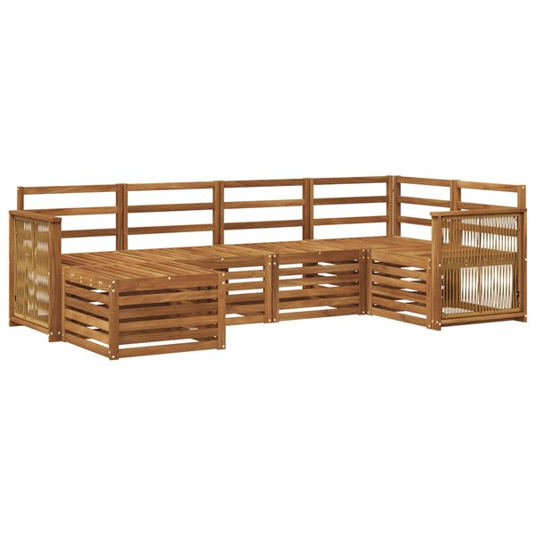 vidaXL Ensemble de canapés d'extérieur 5 pc Naturel