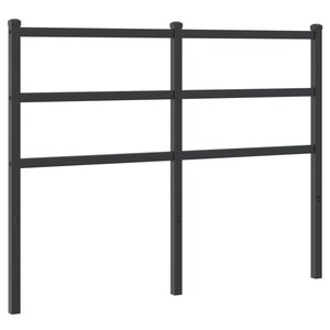 vidaXL Tête de lit métal noir 120 cm