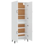 vidaXL Buffet haut Blanc 70x34x180 cm Bois d'ingénierie