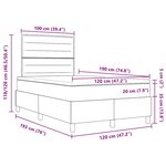 vidaXL Lit Box Spring avec matelas & lumière LED gris clair 120x190 cm en tissu