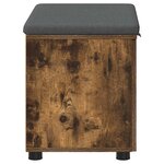 vidaXL Banc d'entrée avec coussin Chêne fumé 60 x 38 x 46 cm