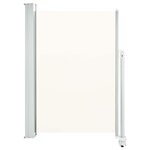 vidaXL Auvent latéral rétractable de patio 120 x 300 cm Blanc cassé