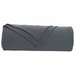 vidaXL Jeté Gris foncé 280 x 210 cm Toison