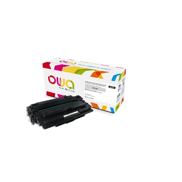 Toner d'encre remanufacturé, compatible pour HP 14X, CF214X, grande capacité - Noir