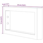 vidaXL Supports d'étagères pour lavabo 2 Pièces blanc rectangulaire acier