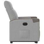 vidaXL Fauteuil inclinable électrique gris nuage tissu