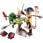 PLAYMOBIL 71795 - Pirate avec arbalète  flèche et poissons à viser