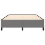 vidaXL Cadre de lit sans matelas gris foncé 137x190 cm tissu