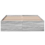 vidaXL Cadre de lit sans matelas sonoma gris 140x190 cm