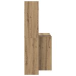 vidaXL Bureau chêne artisanal 138.5 x 55 x 143 cm Bois d'ingénierie