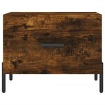 vidaXL Tables basses 2 Pièces chêne fumé 50x50x40 cm bois d'ingénierie