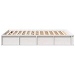 vidaXL Cadre de lit avec stockage Blanc 140 x 200 cm Pin massif