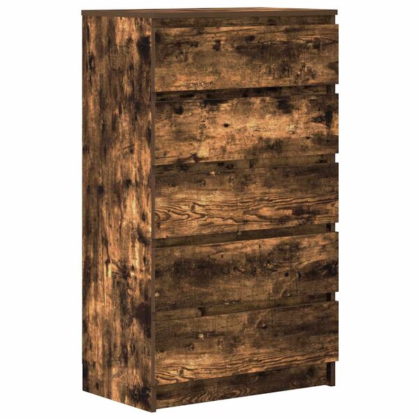 vidaXL Commode Chêne fumé 60x36x103 cm Bois d'ingénierie