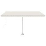 vidaXL Auvent manuel rétractable sur pied 400x350 cm Crème