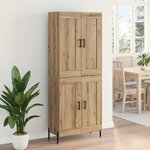 vidaXL Haut Armoire 2 Pièces Chêne artisanal Bois d'ingénierie