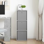 vidaXL Buffet avec tiroir Gris béton 35 x 32 x 99 5 cm