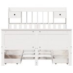 vidaXL Lit bibliothèque sans matelas blanc 140x190 cm bois pin massif