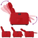 vidaXL Fauteuil inclinable électrique rouge similicuir