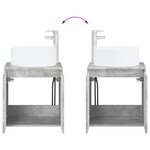 vidaXL Meuble de lavabo mural Gris béton 49 5 x 44 5 x 65 5 cm