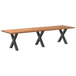 vidaXL Table à manger marron clair bois de chêne massif rectangulaire