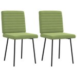 vidaXL Chaises à manger lot de 2 Vert clair Velours