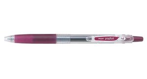 Roller Rétractable encre gel POP'LOL Pte 0,7 Trait 0,4 mm Bordeaux PILOT